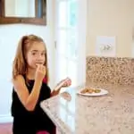 girl eating snack